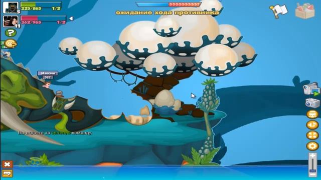 Wormix - Бои с Максом на карте -Марсианское подземелье- смотреть онлайн