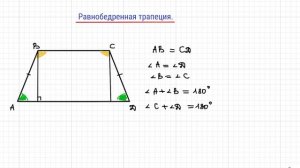 Задание 17 ОГЭ по математике. Равнобедренная трапеция. Необходимые свойства.