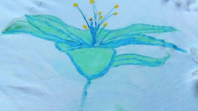 ГОЛУБЫЕ ЦВЕТЫ ( роспись платья)-2 смотреть онлайн