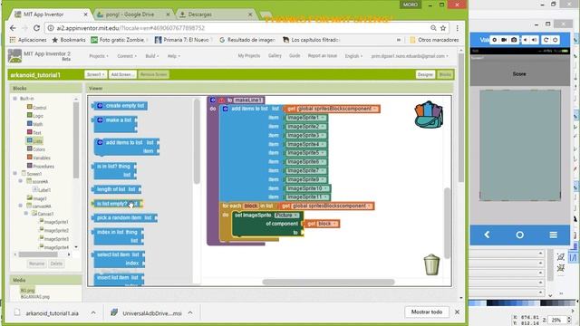 arkanoid game for app inventor thunkable appybuilder | Tutorial 01