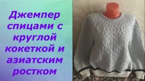 Джемпер с круглой кокеткой. 4 часть