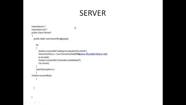 Program to establish connection between client & server in Advance Java!