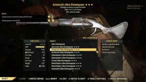 Legendary ALIEN DISINTEGRATOR - 116 Modules How Good Can It Be?? - Fallout 76
