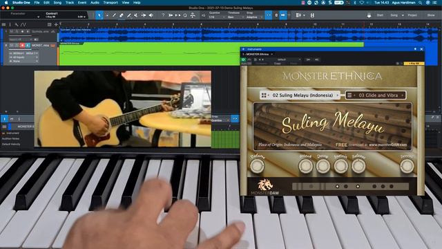FREE WOODEN FLUTE VST from #MonsterEthnicaVST Preset #2 SULING MELAYU | www.MonsterDAW.com