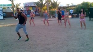 Египет,отель Golden 5, анимация на пляже Zumba(продолжение) 2014г.