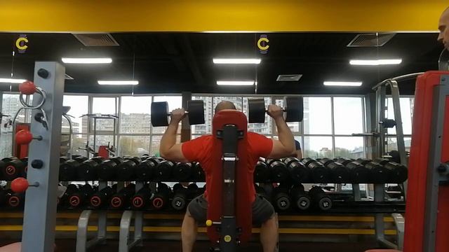 12 Жим гантелей сидя,36 смотреть онлайн