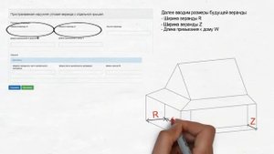 Расчет угловой пристраиваемой веранды.