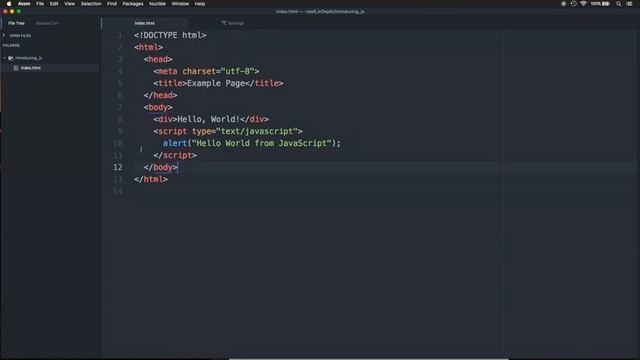 The Full JavaScript & ES6 Tutorial - (including ES7 & React) : Adding JS to HTML