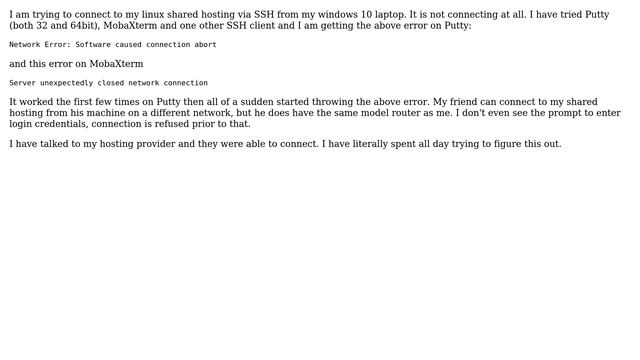 SSH Network Error: Software caused connection abort смотреть онлайн