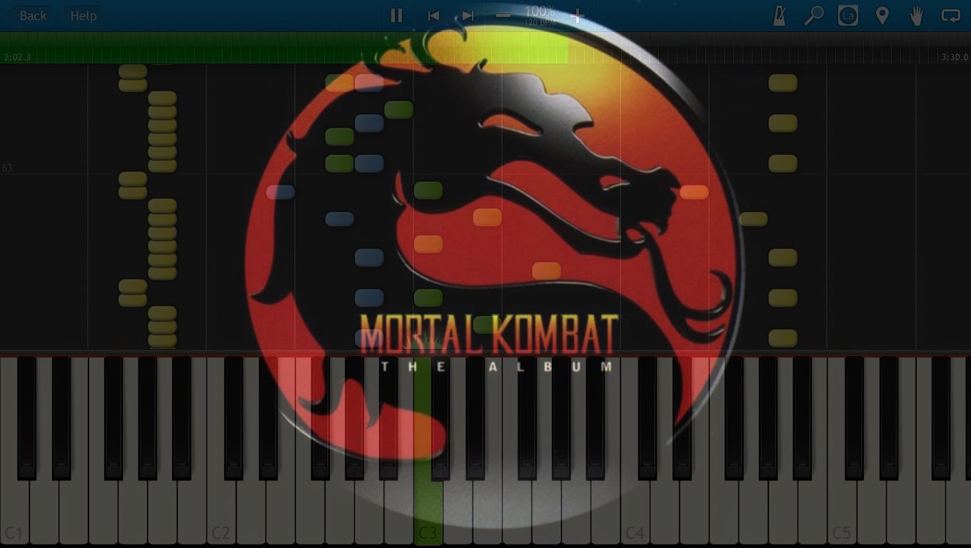 Mortal Kombat Theme [Piano Tutorial] Synthesia смотреть онлайн