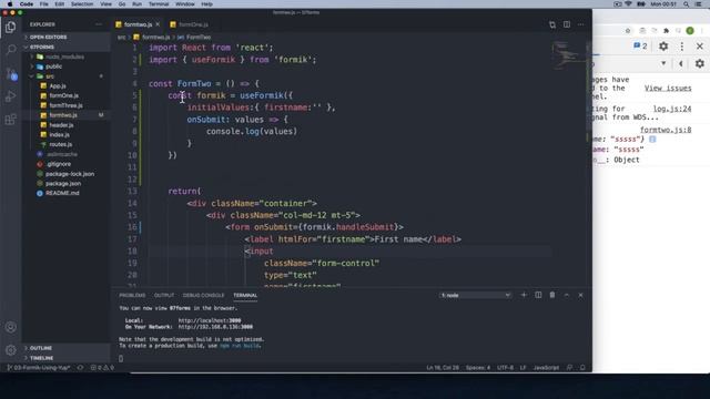 Formik Hooks in React - React Js Tutorial #59 смотреть онлайн