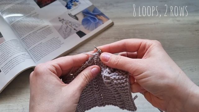 рельефный узор спицами с интересной техникой вязания.❤️?