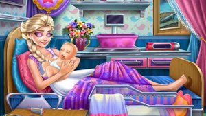 эльза рожает!!! игра для детей!!!