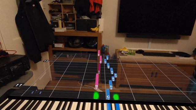 PianoVision on Quest 3 Mixed Reality first song attempt смотреть онлайн
