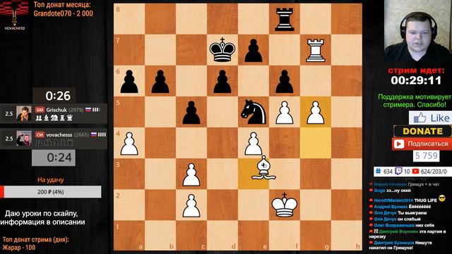 Пулька против GM Александра Грищука смотреть онлайн