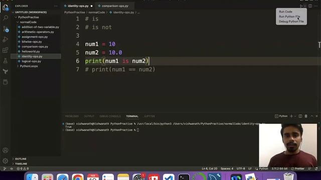 Identity Operator in Python With Example | Operators in Python | Python Tutorial in Hindi #17 смотреть онлайн