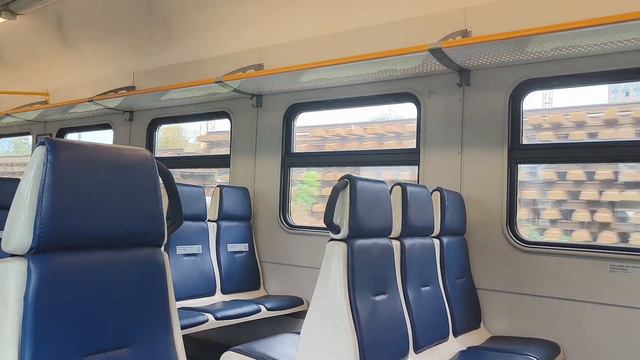 Поездка на электропоезде ЭД4МКУ-153 в день открытия МЦД 4 смотреть онлайн