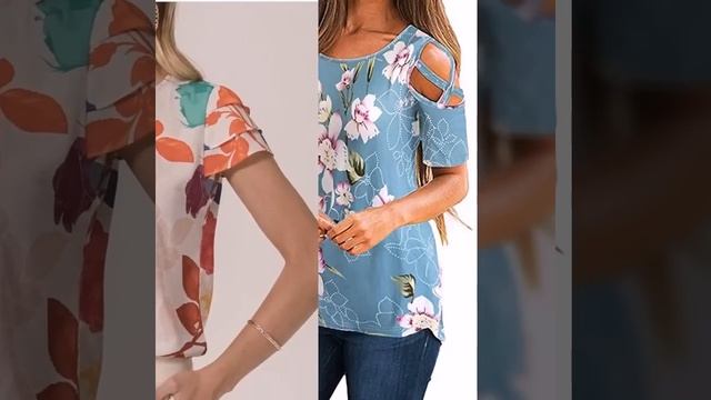 Top 50 most attractive and affordable dots print chiffon ruffle blouseshirts design and ideas