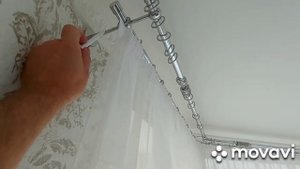 карниз для штор в эркер бюджетный вариант.