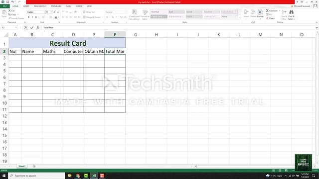 How to create Student result card using Sum Formula , EXCEL 2022 | LEARN FROM BASIC