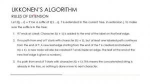 Suffix Trees & Linear Time Construction (Ukkonen's Algorithm)