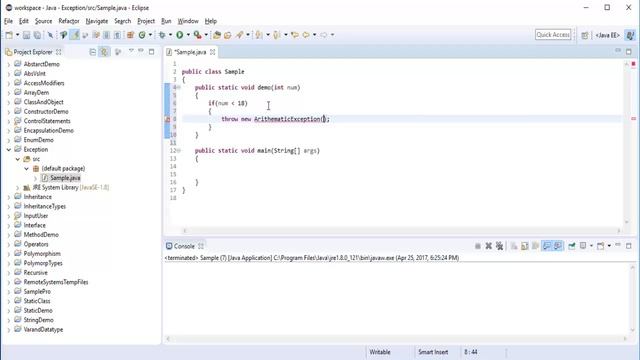 Java for beginners - Chapter 26 : Exception handling (try, catch, finally, throw and throws) Part - смотреть онлайн