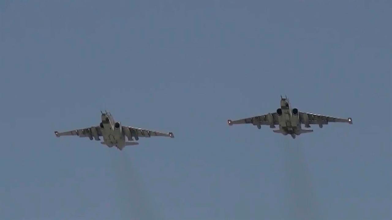 В Минобороны показали кадры работы штурмовиков Су-25 в зоне СВО