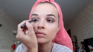Макияж на каждый день. Бордовые смоки айс. (smoky eyes)