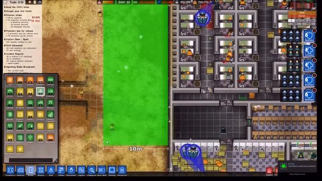 Prison Architect Let`s play series 2 Ep 26|Exterior walkway & guard towers смотреть онлайн