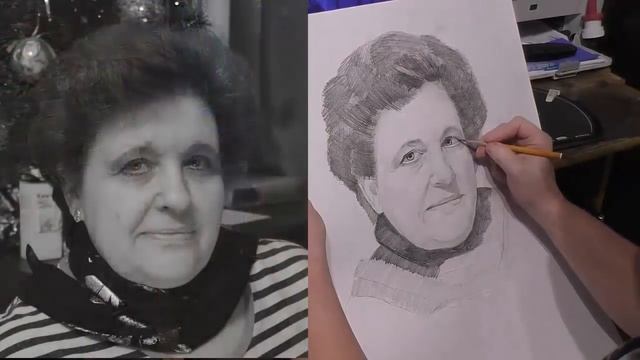 Портрет карандашом по фотографии. Художник Ревякин Дмитрий. смотреть онлайн