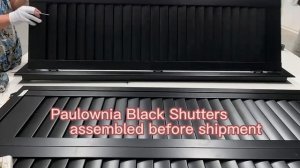 Wood Black Hinge bifold shutters assembly process.
