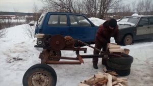 Редукторный дровакол с двигателем 4 л/с. от мотоблока