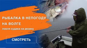 Рыбалка в непогоду на Волге | Ловля судака на резину