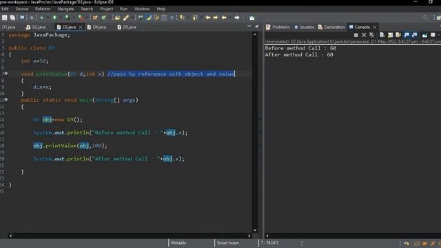 Difference between Pass by Value and Pass by Reference in Java with easy example