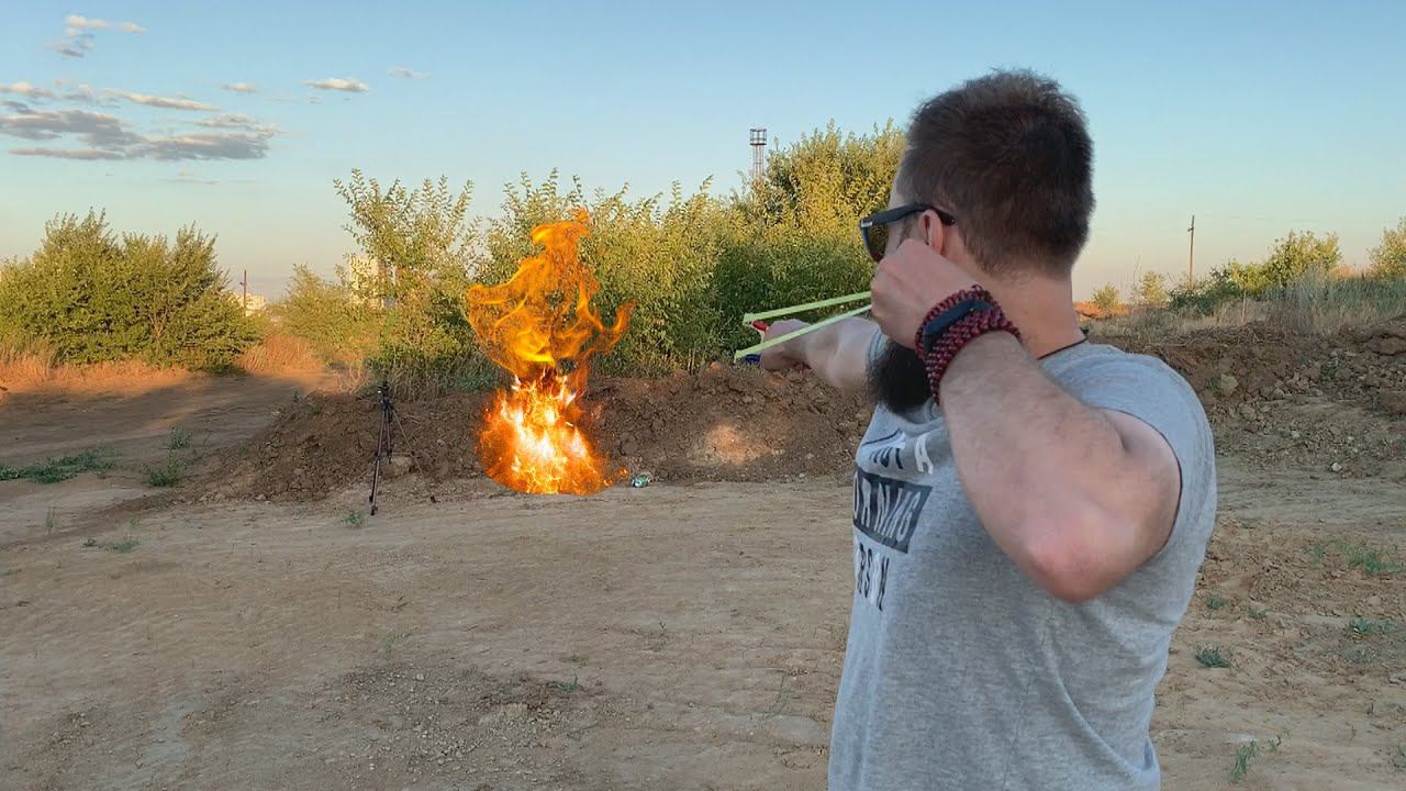 СТРЕЛЬБА ИЗ РОГАТКИ С АЛИЭКСПРЕСС РАЗНЫМИ КАЛИБРАМИ смотреть онлайн