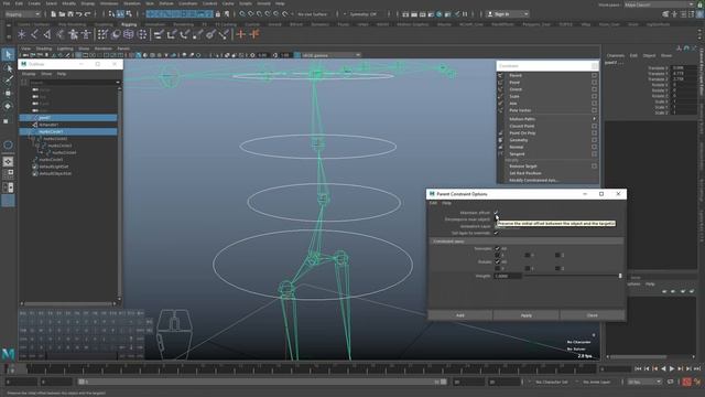 2 - Constraints in Maya / Констрейны в Maya