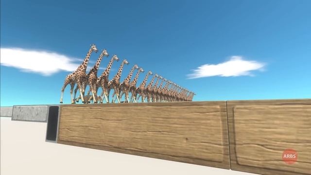 The Challenge Of Jumping Down the Giant Iron Net - Animal Revolt Battle Simulator смотреть онлайн