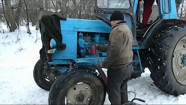Завели МТЗ после кап ремонта двигателя. смотреть онлайн