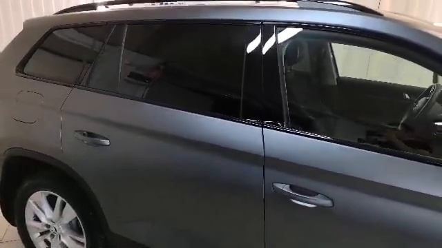 SKODA Kodiaq - оклейка прозрачной матовой пленкой KPMF смотреть онлайн