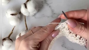 Сетка спицами / Ажурная сетка спицами / Красивый узор спицами / Узор сетка спицами