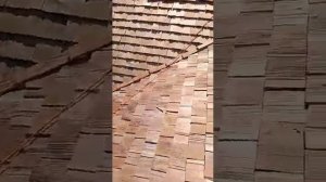 Колотый шиндель из лиственницы, монтаж