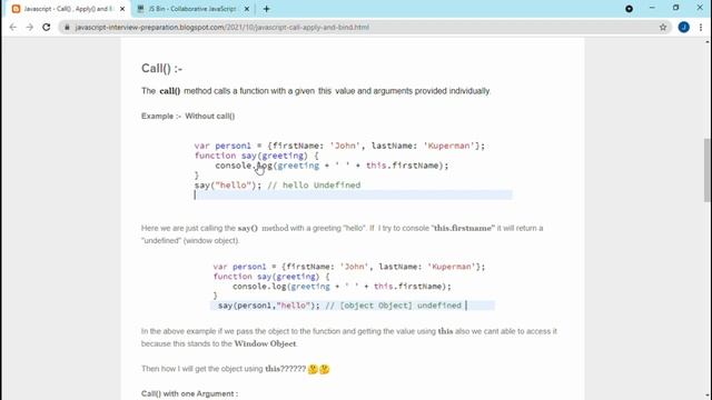 JavaScript interview preparation- call() , apply() bind() in tamil.#html5 #css3 #Js #technology