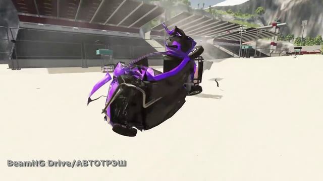 025 Эпические прыжки на скоростном автомобиле  – BeamNG Drive _ АвтоТРЭШ