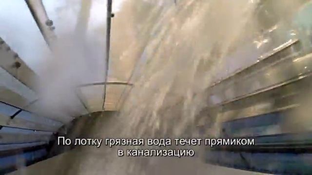 Барабанный фильтр для пруда в работе