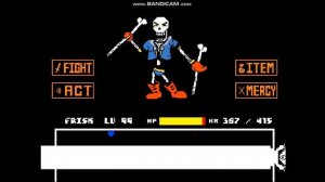 Disbelief papyrus unofficial sprite and cheat HP part 1 because stop recording phase 3 and it close