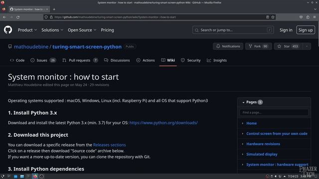 How To Install Turing Smart Screen Python System Monitor & Library