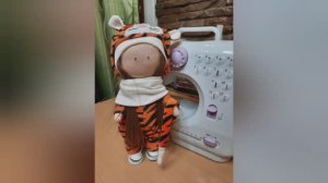 Интерьерная текстильная куколка "Тигрюля";  Interior textile doll "Tiger"