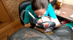 Basic course on the Permanent makeup by Kosolapova Nadejda. Student Lenie. 2 lesson.