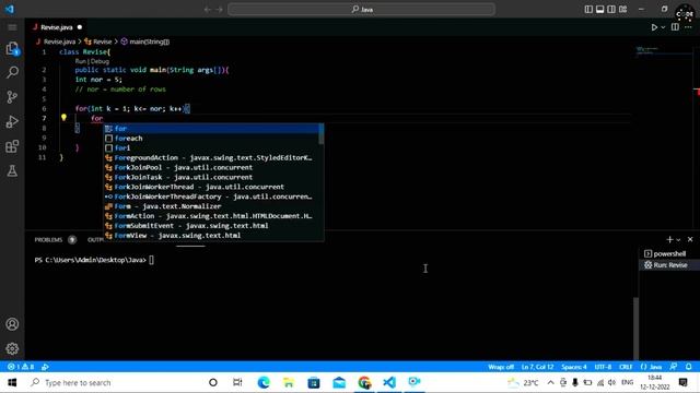 Printing right star pattern in java | Patterns in java | Program - 5