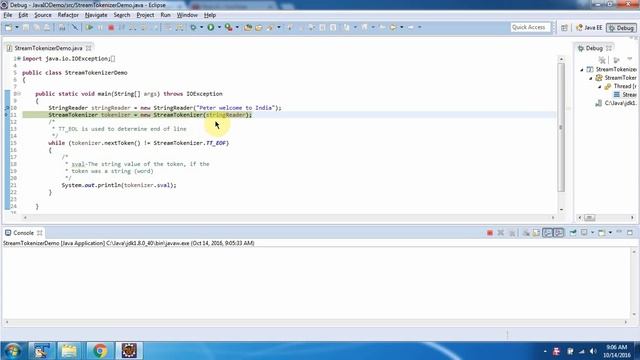 How to tokenize a word using StreamTokenizer in Java? | Java IO | Java Tutorial смотреть онлайн